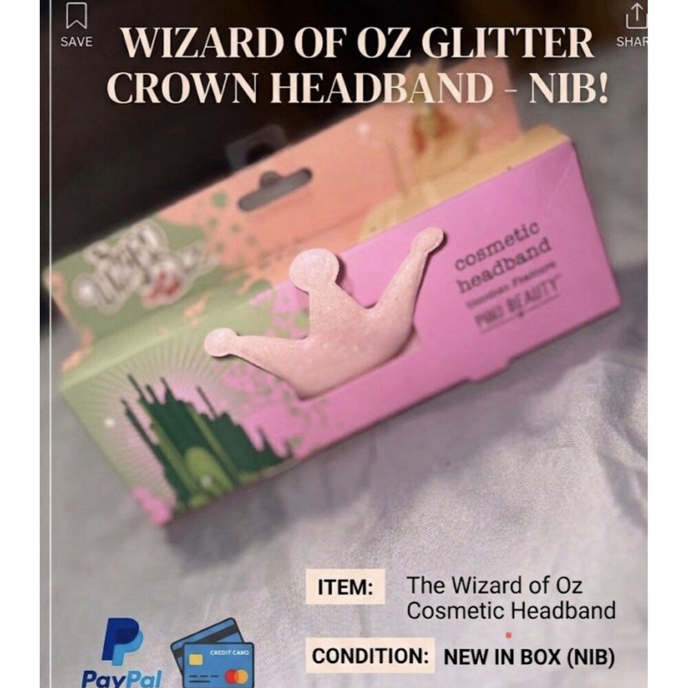 The Wizard of Oz Glinda x Mad Beauty Cosmetic Skincare Spa Pink Crown Headband
